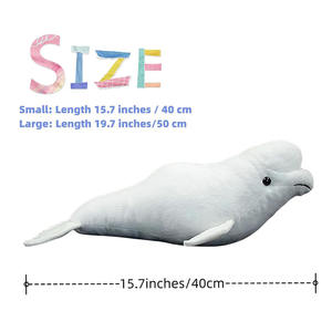 ตุ๊กตาปลาวาฬเบลูก้า 3 มิติ ขนาด 8580 มม. สมจริง พร้อมรอยยิ้ม ของเล่นสัตว์ทะเล ตุ๊กตาสัตว์น้ำ ของขวัญวันคริสต์มาส วันเด็ก สำหรับเด็กๆ - Product Image 3