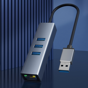 <strong>4</strong> <strong>Port</strong> USB 3.0 <strong>Hub</strong> with Ethernet Adapter USB to LAN RJ45 <strong>Port</strong> High Speed 10/100/1000 Mbps <strong>4</strong> in 1 <strong>Hub</strong> with 3 USB 3.0 <strong>Port</strong> - Product Image 6