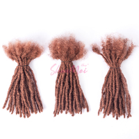 Ekstensi Dreadlock Rajut 100% Buatan Tangan Grosir 0.6cm Ekstensi Inter Loc Rambut Asli untuk Kepang Dreadlock Wanita Kulit Hitam