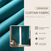 Tissu pour rideaux d'appartement ColorTex OEM ODM en sergé tissé gris uni, occultant à 90 %, résistant aux UV et insonorisant