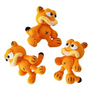 Lindo Colgante de Gato <span class=keywords><strong>Garfield</strong></span> en Forma de Hoja Tejido a Crochet con Hilo de Lana, Juguete Tejido a Mano Súper Lindo para el Año Nuevo Chino - Product Image 5
