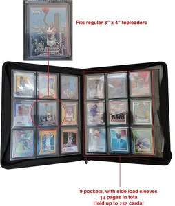 Y Y Personnalisable PU Leather Trading Card Binder Portable Toploader Card Album Collection Holder pour échanger des photos - Product Image 4