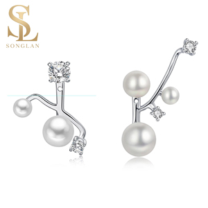 Orecchini a Perno Versatili in Ottone con Placcatura in Platino e Zirconia <span class=keywords><strong>Gioielli</strong></span> da Donna <span class=keywords><strong>Cielo</strong></span> Stellato Vendita all'Ingrosso - Product Image 1