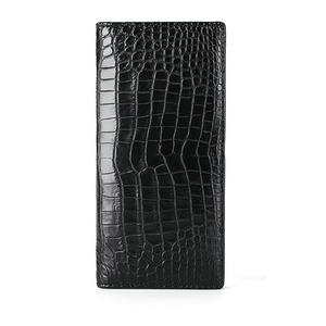Cartera Larga de Cuero de Cocodrilo para Hombre, Clip para Traje de Negocios, Tarjetero, Billetera Casual de Cuero, Auténtico Cuero de Vientre de Cocodrilo - Product Image 5