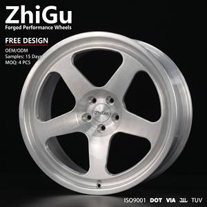 Custom <strong>Wide</strong> Forged Wheels 6061-T6 Brushed Silver Deep Dish Concave Performance <strong>Rim</strong> DOT JWL TUV Certified - Product Image 1