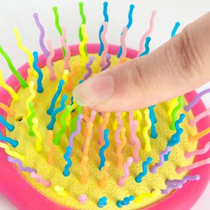 Gloway-<span class=keywords><strong>cepillo</strong></span> de <span class=keywords><strong>pelo</strong></span> con punta de <span class=keywords><strong>bola</strong></span> para niños, pequeño, de viaje, <span class=keywords><strong>rizado</strong></span>, desenredante, arcoíris, con espejo - Product Image 6