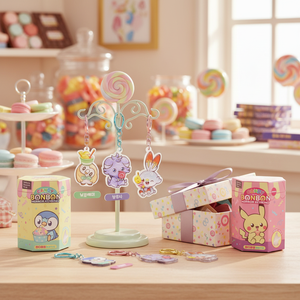 Llavero con Espejo de Bolsillo, Diseño de Caramelo Bonbon, Mini Espejo Portátil para Bolsos y Regalos - Product Image 3