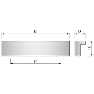 Tati L84 C64 Manija de Aluminio Cromado - Product Image 2