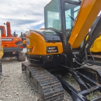 Excavatrice d'occasion de haute qualité SANY SY55C 5,5 tonnes, mini-excavatrice hydraulique d'occasion, mini-excavatrice SANY SY55U d'occasion à vendre