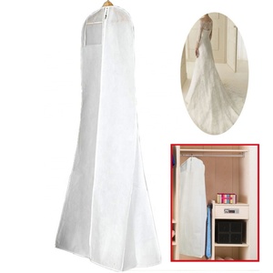 High Quality Non Woven Wedding <b>Dresses</b> Wedding Gown <b>Cover</b> Reusable Custom Garment Bags Wholesale - Product Image 2