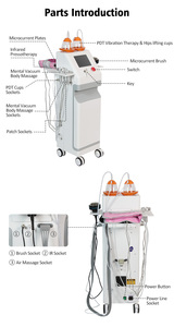 เครื่องดูแลหน้าอกแบบมัลติโหมด เครื่องมือผ่อนคลายร่างกายสำหรับร้านเสริมสวย อุปกรณ์นวดหน้าอกระดับมืออาชีพ 4 in 1 - Product Image 4