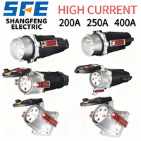 200a 250A 5PIN électrique étanche prise industrielle et prises 3P + N + PE 6h 9h 380v 415v 690v 1000v IP67
