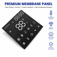 Panneau de commande à membrane tactile certifié ISO9001 imprimé en sérigraphie, clavier à membrane, superposition de panneau de commande, étiquette de panneau de commande
