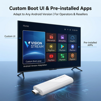 Android TV Stick 14.0 Firestick Quad-Core 4K con 2GB RAM 16GB ROM WIFI 6 de Doble Banda y Control Remoto por Voz Dongle de TV TVR3