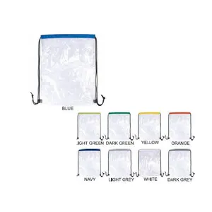 Factory Wholesale Reusable Fold PVC Custom logo Fitness Drawstring Shopping Bags for Promotion