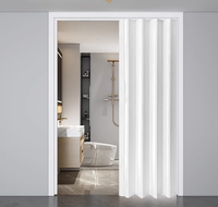 Porte pliante moderne en PVC avec cadre en alliage d'aluminium, porte accordéon en PVC plastique, vente en gros pour la maison, la cuisine et le salon