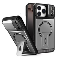 Funda Magnética Antigolpes con Tacto Sedoso para iPhone 17 Air 16 15 14 13 Pro Max Plus, con Soporte Integrado y Protección para la Cámara