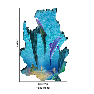 Autocollants muraux 3D Monde sous-marin coloré <span class=keywords><strong>Poissons</strong></span> Tortues 60 x 90 cm Autocollants muraux <span class=keywords><strong>pour</strong></span> chambre Autocollants muraux <span class=keywords><strong>pour</strong></span> sol Autocollants muraux en PVC Art mural - Product Image 5