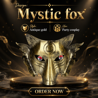 Masque de costume intégral sur le thème des animaux Meiteda, logo personnalisé, écologique, imperméable, pour adultes, Halloween, remise de diplôme, fête d'anniversaire