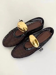 <span class=keywords><strong>Zapatos</strong></span> Planos Mary Jane de Malla Hueca Tipo Panal para <span class=keywords><strong>Mujer</strong></span>, OEM ODM, de Piel de Oveja, con Correa Ajustable, Ligeros, Antideslizantes y Transpirables - Product Image 6