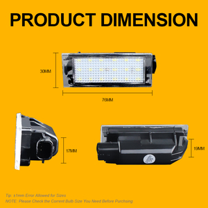Nouveau Canbus voiture LED numéro plaque d'immatriculation lumière pour Renault Megane 3 Clio Laguna <span class=keywords><strong>2</strong></span> Megane 3 Twingo <span class=keywords><strong>Master</strong></span> Vel Satis <span class=keywords><strong>clignotant</strong></span> - Product Image 3