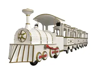 נסיעות רכבת מקורה בחוץ לילדים סוללה חשמלית רכבת תיירים ללא עקבים לקניון ולפארק שעשועים תכונת שעשועים
