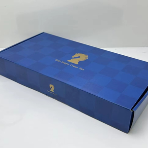 금속 체스 조각이있는 공장 직접 고품질 고급 마호가니 체스 상자 - Product Image 6