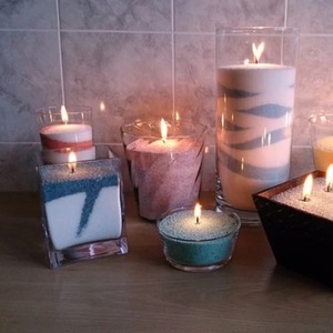 Factory Direct Pink Sand <b>Candle</b> Wax <b>Holder</b> New Condition for Meditation for Holidays-Thanksgiving Christmas Easter Sample - Product Image 2