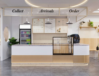 Comptoir de présentation moderne pour bar à jus, meubles pour magasin de smoothies et de jus, design de magasin de jus frais