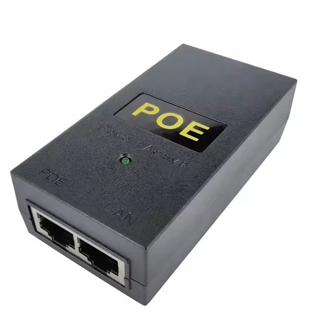 CCTV Accessories Security Gigabit 10/100/1000Mbp 24V/1A 48V/0.5A 24W Desktop POE Power Injector Power Over Ethernet Adapter