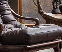 Nouveau style chinois en bois massif maison chambre chaise de loisirs canapé simple nouveau moderne Simple lumière luxe haut de gamme sentiment