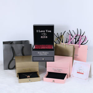 Popular embalaje de brillo de labios caja de dama de honor joyería misterio preservado flor rosa con caja de cajón de precio valioso - Product Image 4