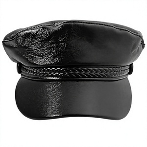 Unisex PU Leather Baseball Cap Braided <b>Band</b> Button Casual Style for Adults 56-58CM Adjustable Breathable Waterproof Four Seasons - Product Image 6