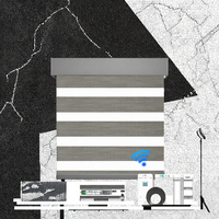 Stores à rouleau zébrés de luxe pour fenêtre Stores à rouleau zébrés sans fil 100% stores à rideau de fenêtre en tissu