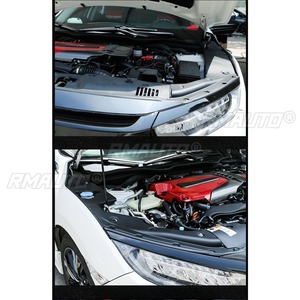 Cache de capot moteur, cache anti-poussière latéral pour capot, garniture de sortie d'air latérale, grille d'aération pour Honda Civic 10ème génération 2016-2019, accessoires auto - Product Image 5