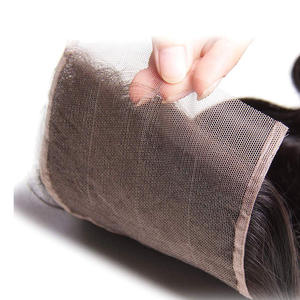 Maille transparente pleine main crochet avant dentelle vraie personne perruque de cheveux bloc fermeture perruque de cheveux humains - Product Image 4