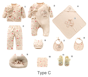 MICHLEY Hot Sale Newborn Spring Autumn Unisex Waterproof Breathable Cartoon Animal Pure Cotton Baby Romper Set Gift <b>Box</b> - Product Image 3