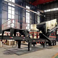 Ligne de production mobile de concassage de pierres, concasseur à cône pour calcaire, basalte, granit, 200t/h, roulement moteur, engrenage, moteur AC, industrie minière