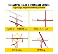 Panneau de levage de cloison sèche réglable de 150LBS, ascenseur de cloison sèche de 11ft, outil de cric de levage de panneau, palan de levage de cloison sèche de plâtre