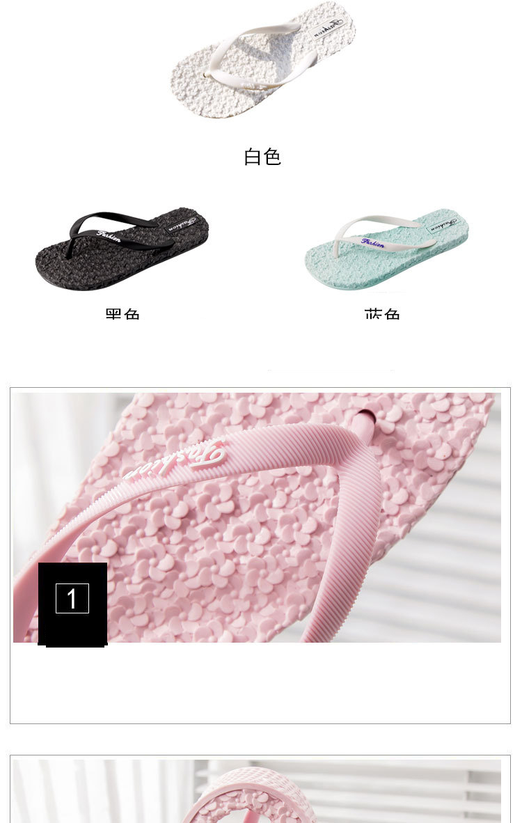 Girls Flower Flip Flops EVA Massage Slippers Sandals for Women Summer Beach Shoes