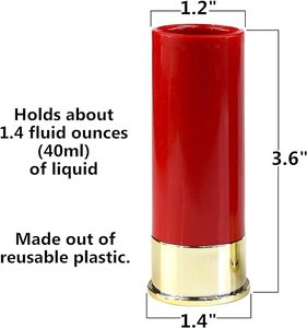 Vasos de chupito con forma de cartucho de escopeta calibre <span class=keywords><strong>12</strong></span>, nuevos y de alta calidad, para fiestas - Product Image 2