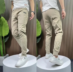 Pantalones Casuales <span class=keywords><strong>de</strong></span> <span class=keywords><strong>Verano</strong></span> para <span class=keywords><strong>Hombre</strong></span>, Finos, Suaves, Elásticos, con Cordón en la Cintura, Color Sólido, Bolsillo con Apliques, Estilo Coreano, Gris, Negro, Pantalones <span class=keywords><strong>de</strong></span> <span class=keywords><strong>Trabajo</strong></span> para <span class=keywords><strong>Hombre</strong></span> - Product Image 1