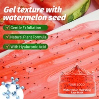 Fabricant de soins de la peau personnalisé visage hydratant exfoliant nettoyage des pores pastèque fruits gelée masque gel