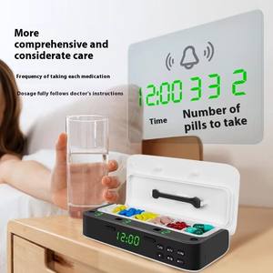 高齢者向けのポータブル電子インテリジェント薬箱、週7日間のリマインダー、パーソナルケアアーティファクト、薬物包装ボックス - Product Image 1