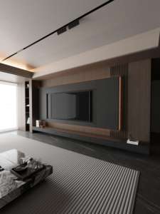 Durable <strong>TV</strong> Stand Pet-Friendly with Hair-Resistant Coating &amp; Washable <strong>Trays</strong> Modern Style Living Room Furniture - Product Image 3