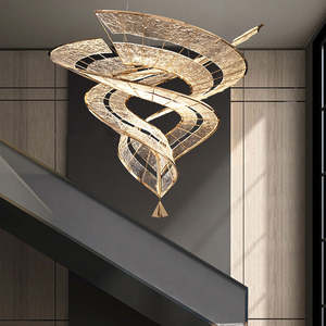 Candelabros minimalistas de lujo personalizados, luces colgantes modernas para vestíbulo de hotel y Villa - Product Image 4