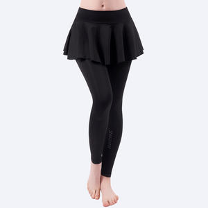 Gambali elastici alti da donna di alta qualità per sollevare il sedere 2 in 1 gonna svasata a asciugatura rapida e traspirante per danza atletica e Yoga - Product Image 4