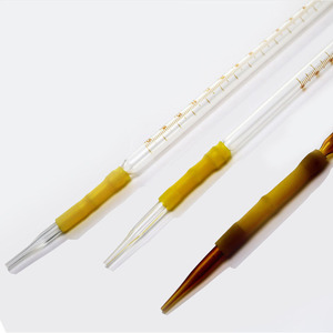 Vente en gros 50ml Burette en verre ambré clair avec robinet d'arrêt PTEE pour laboratoires - Product Image 6