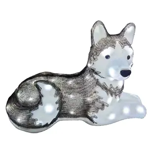 New acrylic dog waterproof cute decoration warm white light, wholesale suppliers, indoor and outdoor decoration embellishment