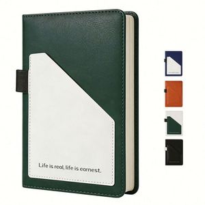 Creative Custom A5 Notebook with Elegant Pocket Pen Holder PU Leather Business 100 <b>Sheets</b> 200 Pages Notebook - Product Image 1